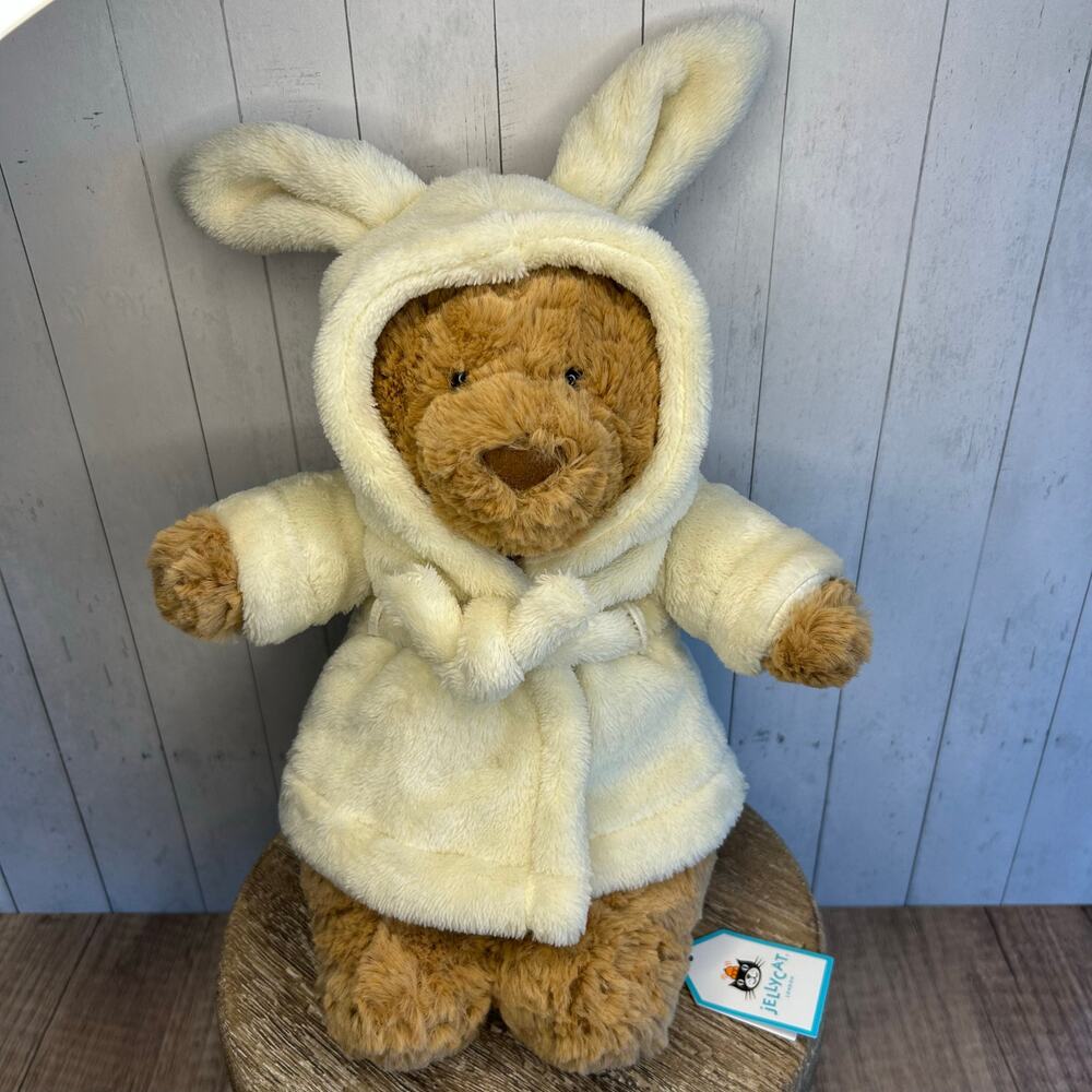 Jellycat Bartholomew Bathrobe Bear FAST SHIP NEW Authentic Jellycat Bear